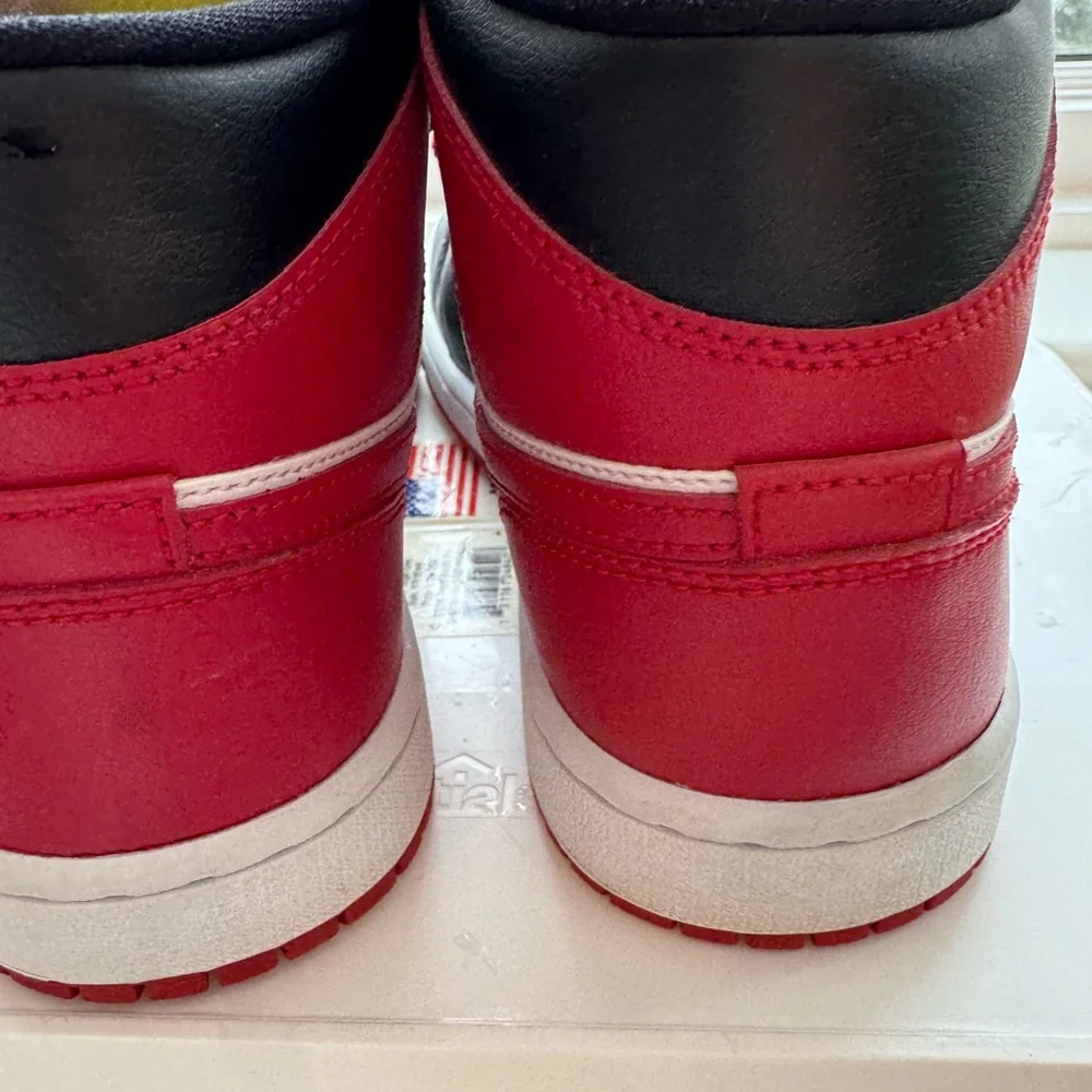 Nike Red White Black Athletic High-Top Sneakers
